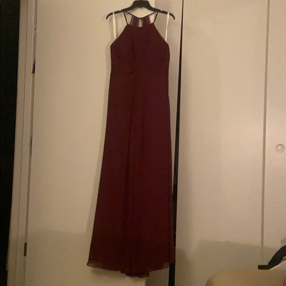 Cabernet floor length dress.